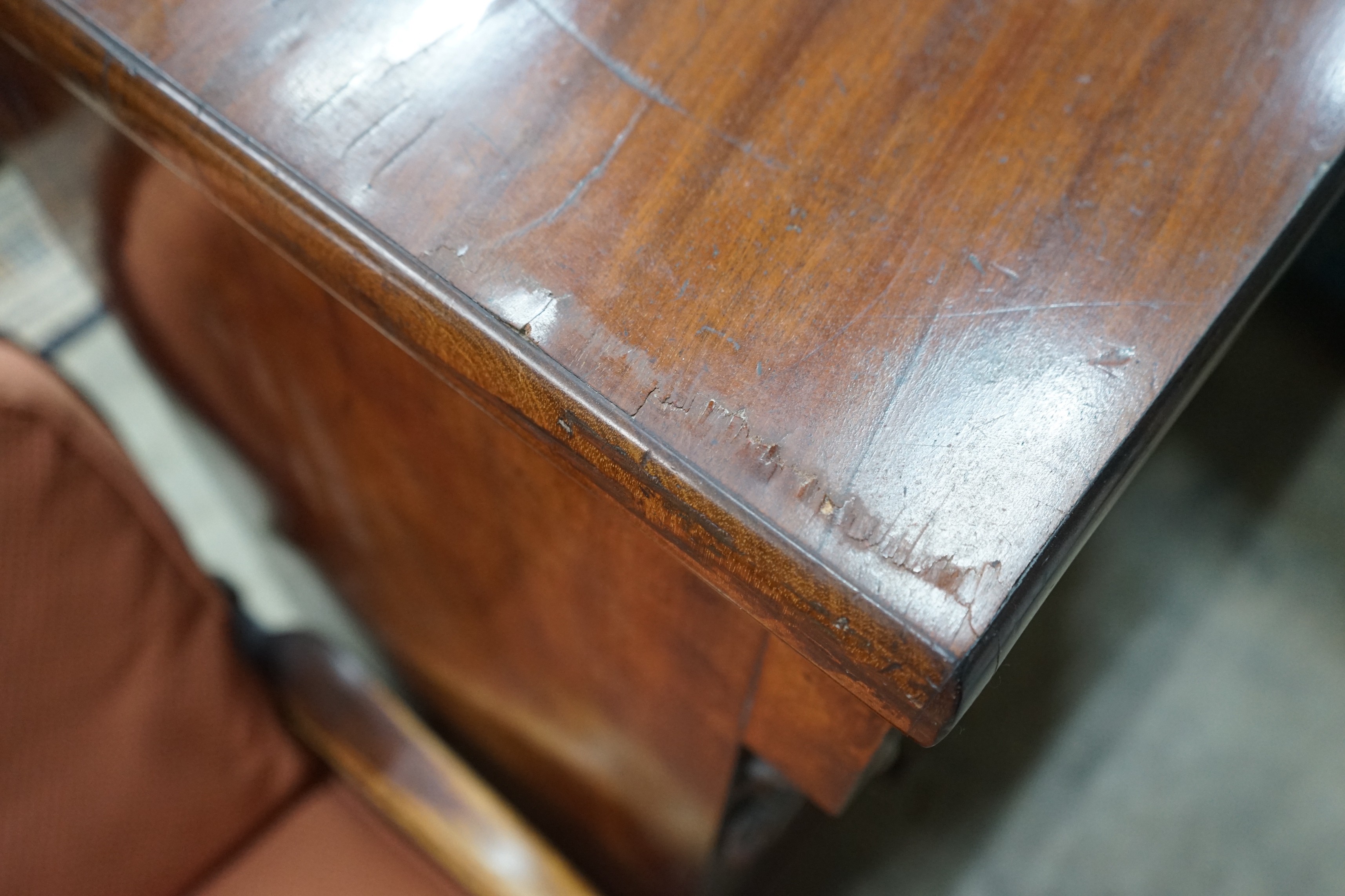 A Victorian Scottish mahogany chest, length 115cm, depth 53cm, height 116cm